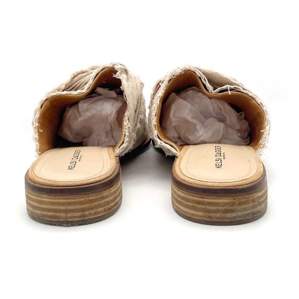 Kelsi Dagger Brooklyn Alder Mules Size 9 Tan Leather Pointed Toe Boho Slip On - Picture 9 of 15